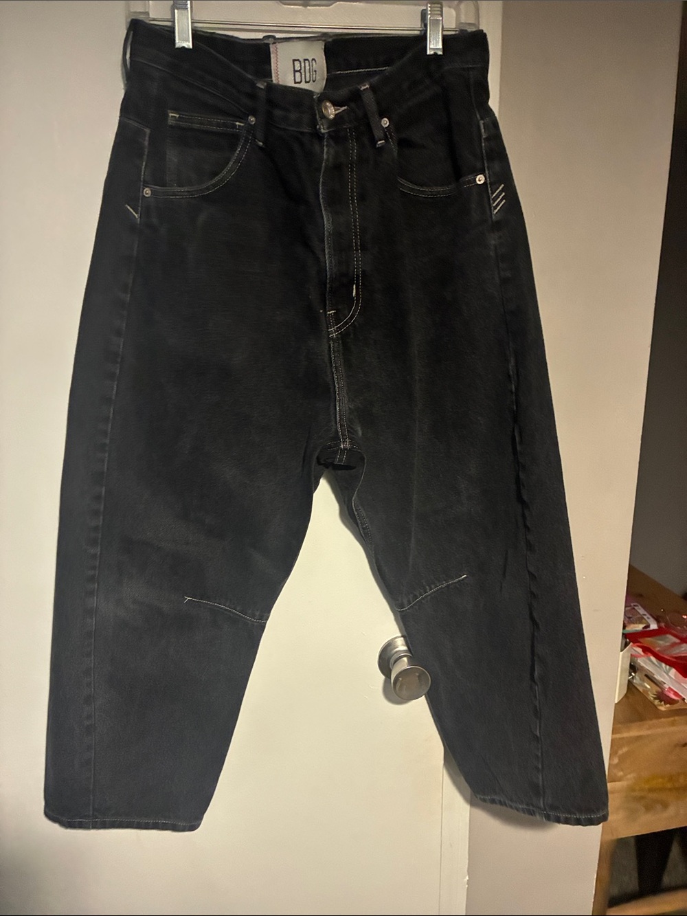 BDG Black Relaxed Straight-Leg Jeans